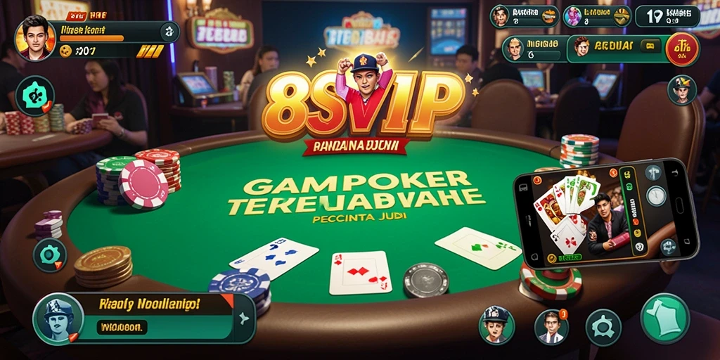 Tampilan gameplay menarik dalam 8SVIP yang menampilkan aksi Poker seru.
