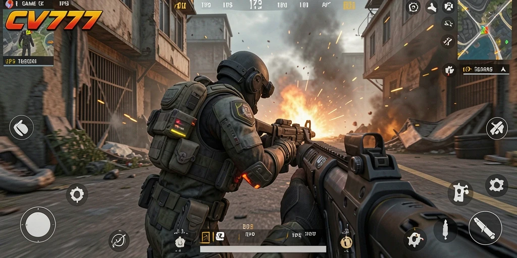 Screenshot gameplay <strong>CV777</strong> yang mendebarkan dan penuh aksi TPS.