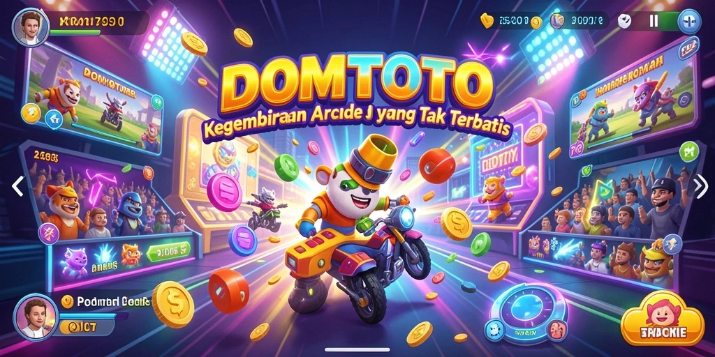 Tangkapan layar DOMTOTO yang menunjukkan aksi seru permainan Arcade.