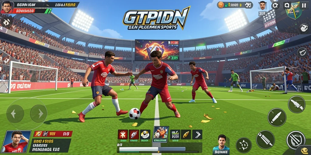 Tampilan gameplay yang seru dalam GTPIDN saat bertanding.