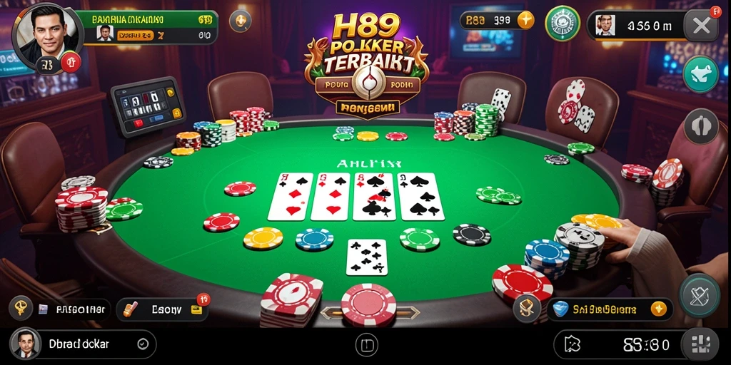 Tampilan gameplay H89 dengan aksi seru permainan Poker.
