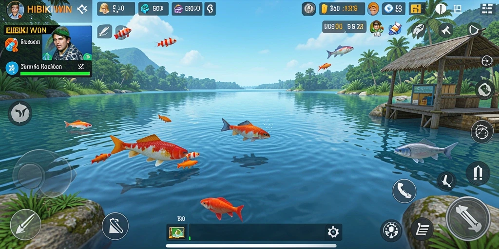 Tampilan grafis menawan dalam gameplay HIBIKIWIN yang seru.