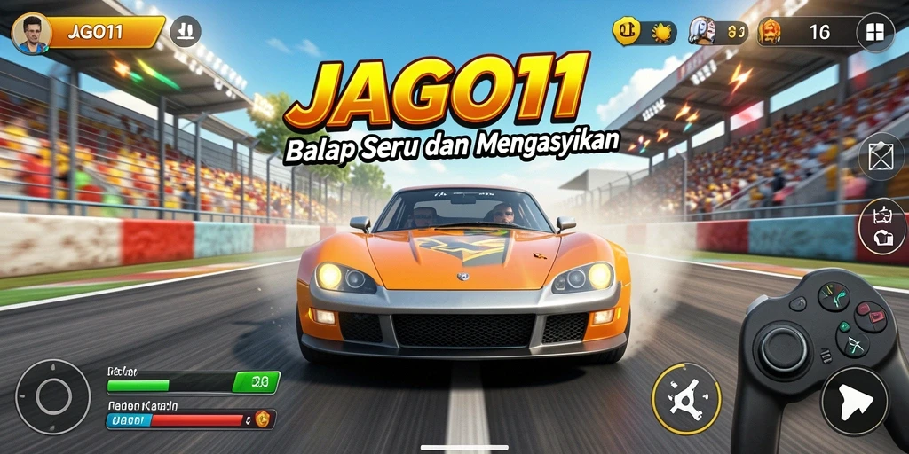 Gameplay intens balapan seru di JAGO11.