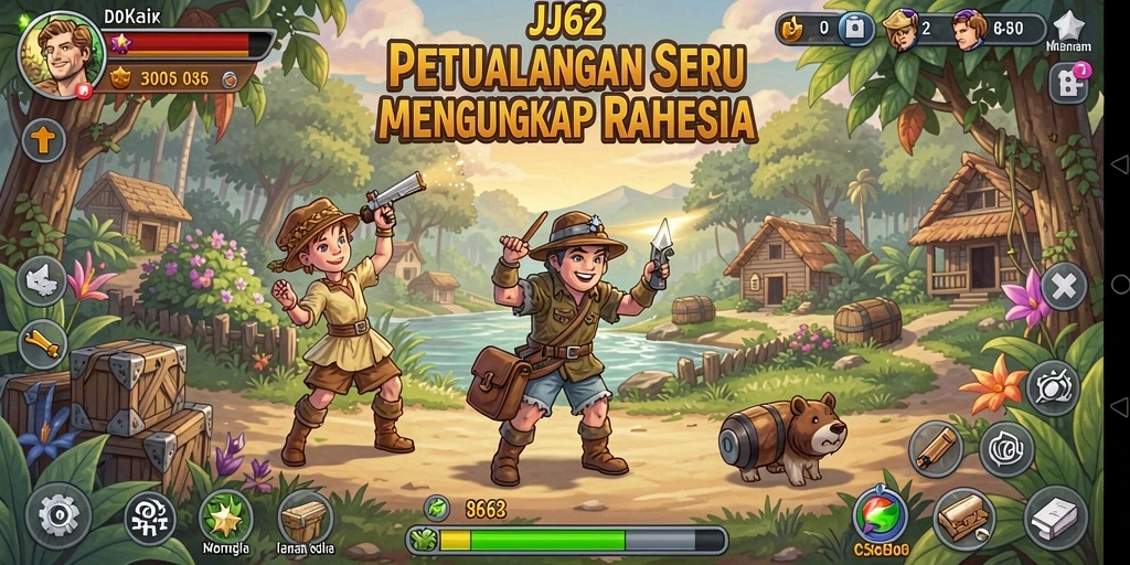 Gameplay petualangan yang menegangkan dan penuh misteri di JJ62.