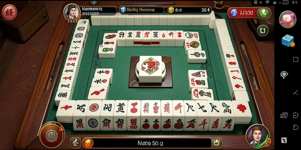 Tangkapan layar utama KAKRP menampilkan gameplay Mahjong yang menarik.