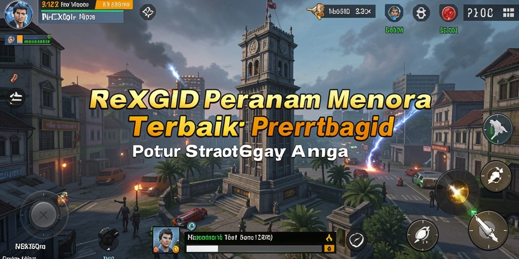 Screenshot gameplay NEXGID menampilkan aksi menara pertahanan yang intens.
