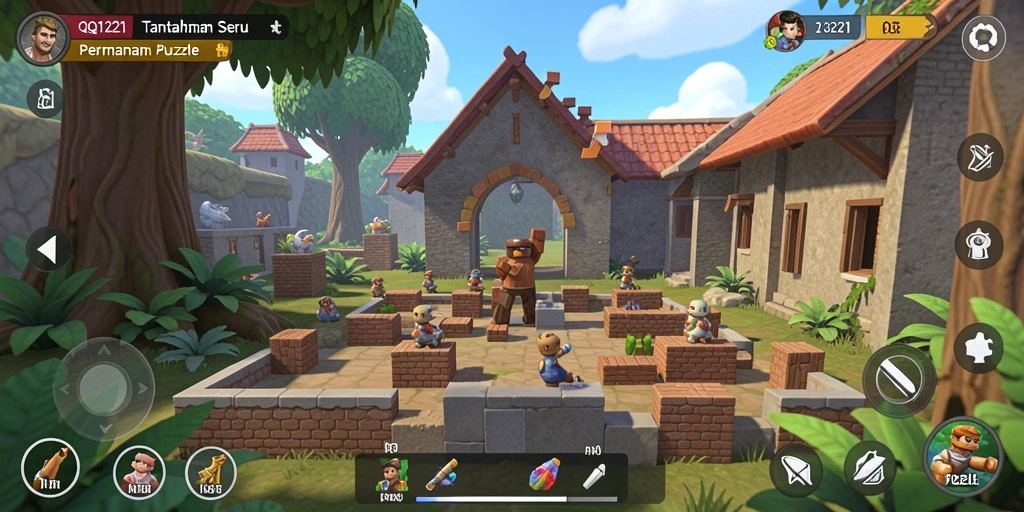Tampilan gameplay seru di QQ1221 dengan berbagai tantangan puzzle.