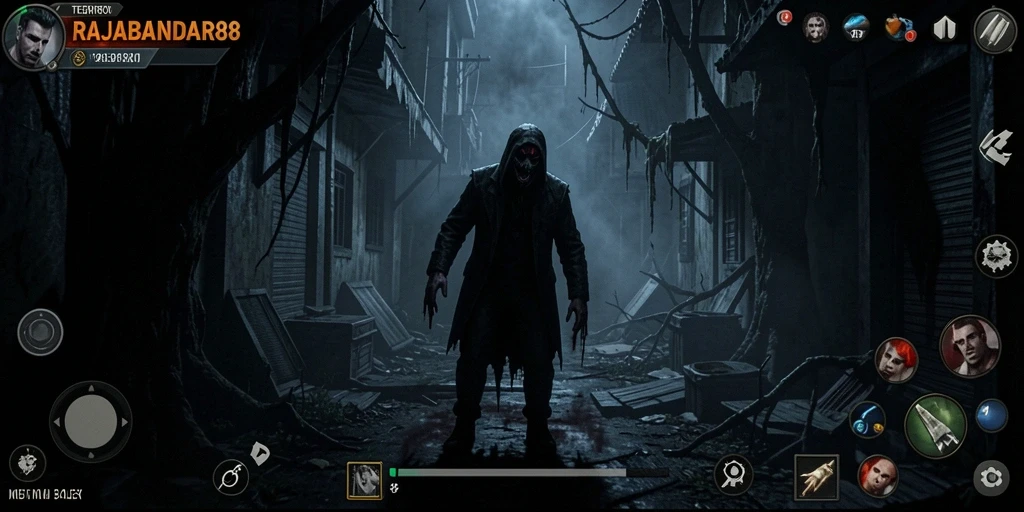 Tampilan gameplay menakutkan dari RAJABANDAR88 yang menegangkan.