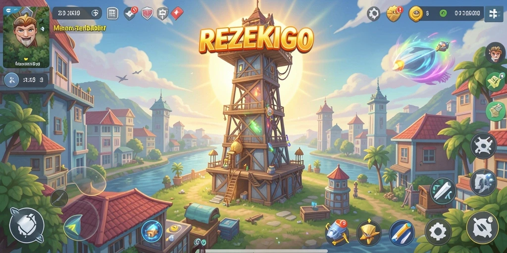 Gameplay seru Tower Defense dalam REZEKIGO yang menantang setiap strategi pemain.