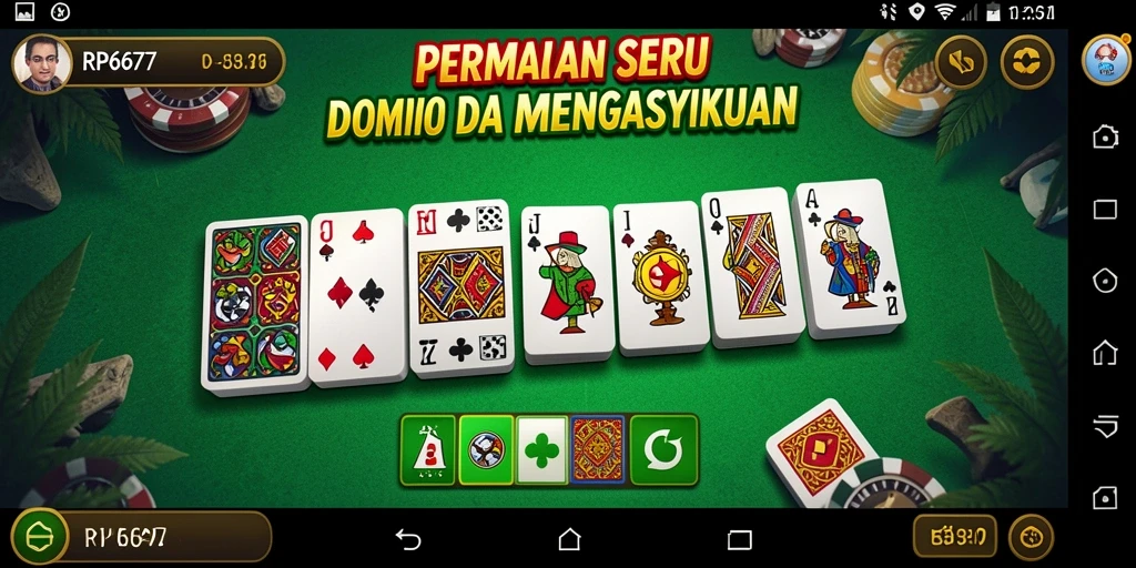 Screenshot gameplay RP6677 menampilkan keseruan bermain domino.