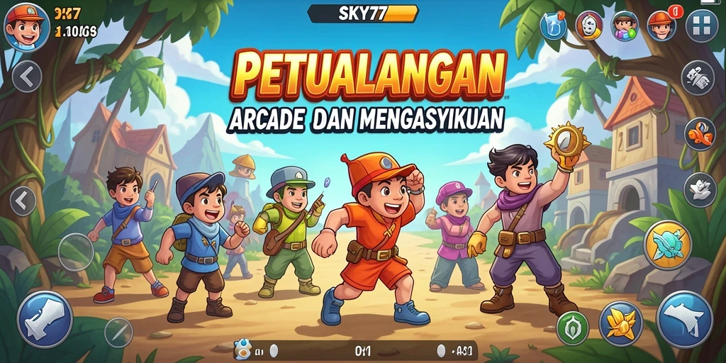 Screenshot gameplay <strong>SKY77</strong> menampilkan aksi seru dengan grafis yang memukau.