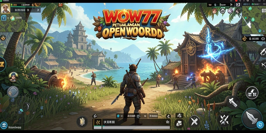 Tampilan gameplay WOW77 dengan dunia terbuka yang luas dan mengesankan.