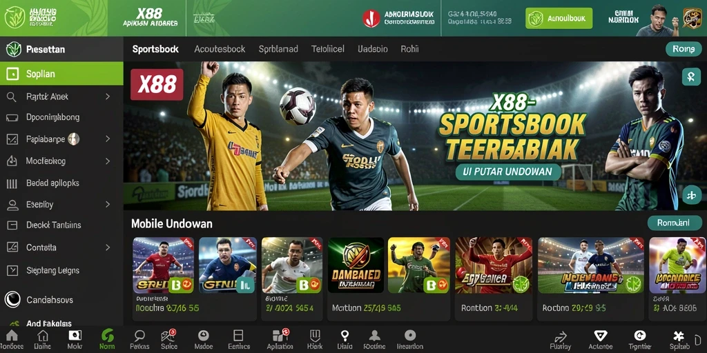 Tampilan gameplay menarik dari X88 saat memasang taruhan olahraga.