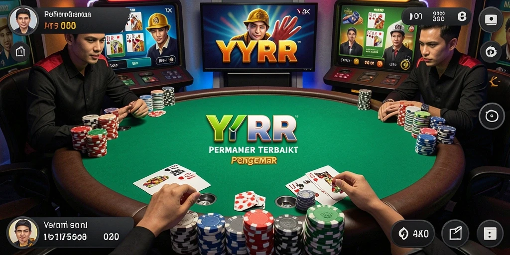 Tampilan menarik dari gameplay Poker di YYRR yang mengasyikkan.