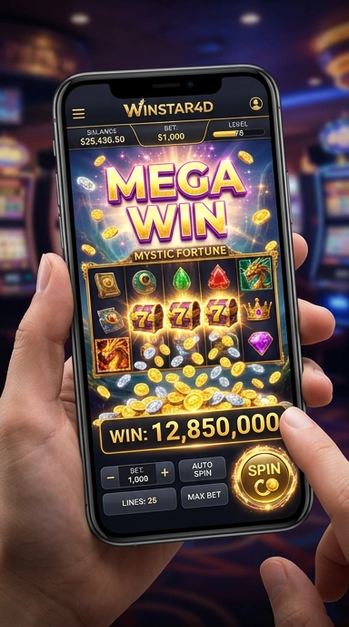 Tangkapan layar aplikasi Winstar4D yang menampilkan antarmuka yang bersih.